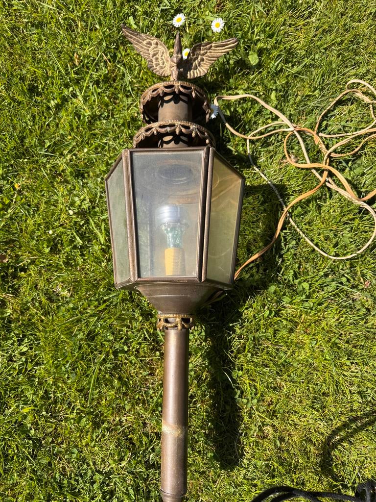 Antieke Koetslantaarn / lamp met Adelaar, Ophalen