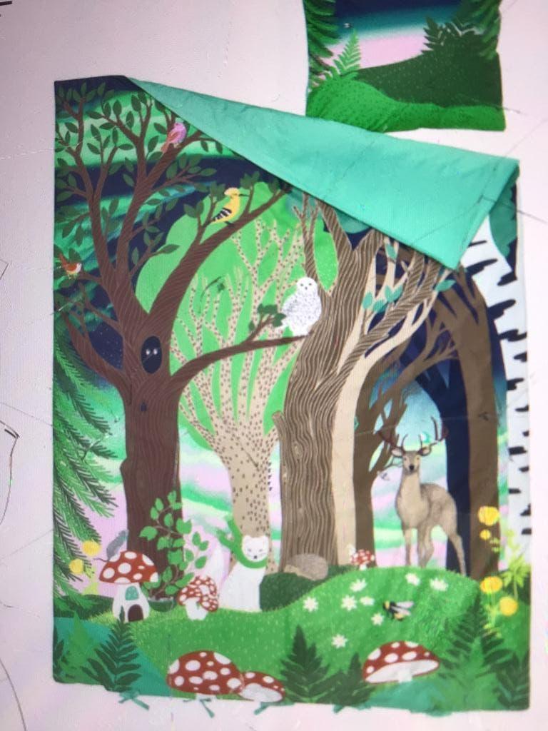 Nieuw Ikea kinderdekbedovertrek Skogsduva bos met dieren, Ophalen, Nieuw, Kussen, Overige kleuren