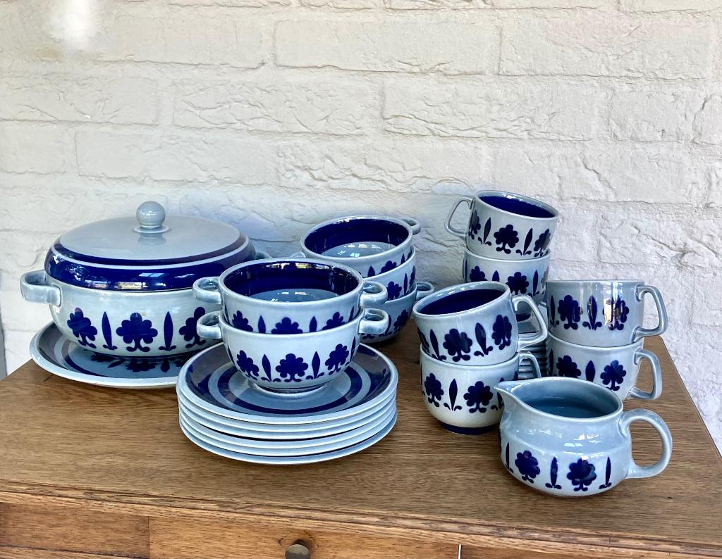 Boch la Louvière Baltic: vintage serviesonderdelen jaren 70, Ophalen of Verzenden, Zo goed als nieuw, Overige stijlen, Kop(pen) en/of Schotel(s)