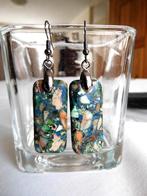 Veelkleurige Jaspis oorhangers (F68439), Overige materialen, Hangers, Nieuw, Ophalen of Verzenden