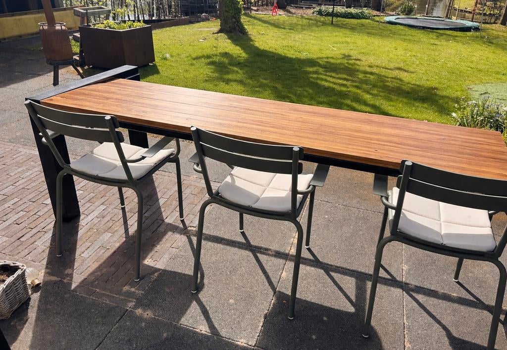 Zwart tafelframe, zeer solide, 260x100 cm, Ophalen, Tafelpoot, Gebruikt, 200 cm of meer