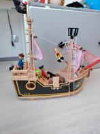 Houten piratenschip met poppetjes, Ophalen of Verzenden