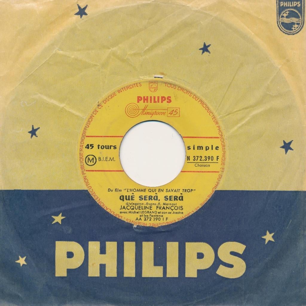 1815 Jacqueline Francois - Que sera, sera (1956), Gebruikt, 7 inch, Single, Ophalen of Verzenden
