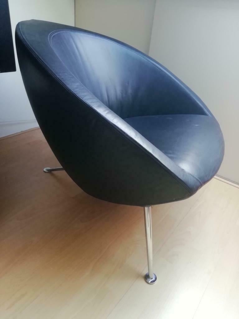 Artifort Hanna, zwart leer, Ophalen, Zwart, Leer, Zo goed als nieuw