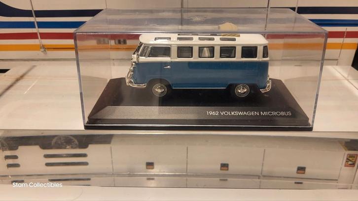 Road Signature Volkswagen Microbus Blue / White - 1962, Hobby en Vrije tijd, Modelauto's | 1:43, Zo goed als nieuw, Auto, Overige merken