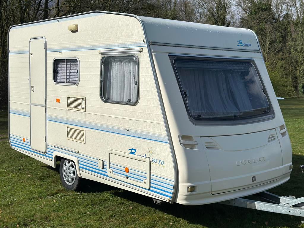 Caravelair bamba 395 TD /1998 / zeer nette caravan, Vast bed, Bedrijf, Treinzit, Schokbreker