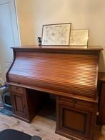 Prachtig antiek Donker Eiken Rolluik bureau > 156 cm breed, Ophalen, Zo goed als nieuw