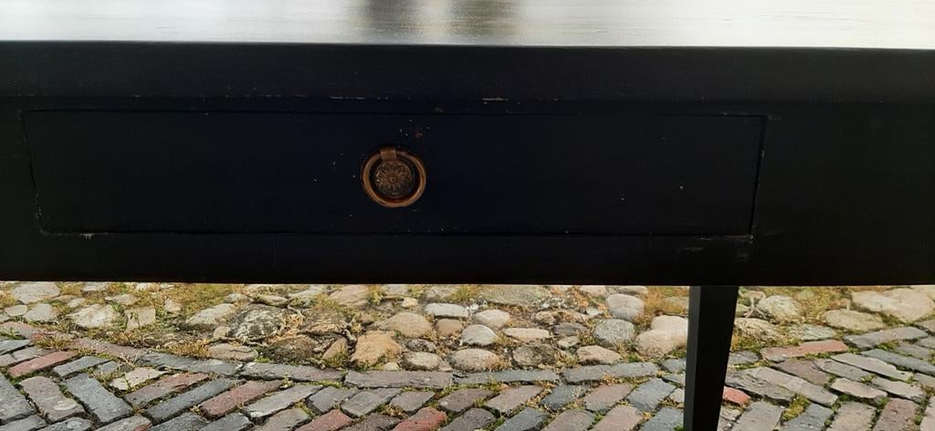 Zwarte eettafel met lade, Ophalen of Verzenden