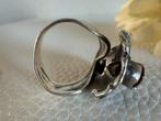 R275/Prachtige Unieke Floral GRANAAT ring 17, Gebruikt, Verzenden, X, Dame