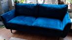 Blauwe fluwelen bank van Timco, Huis en Inrichting, Banken | Bankstellen, Ophalen