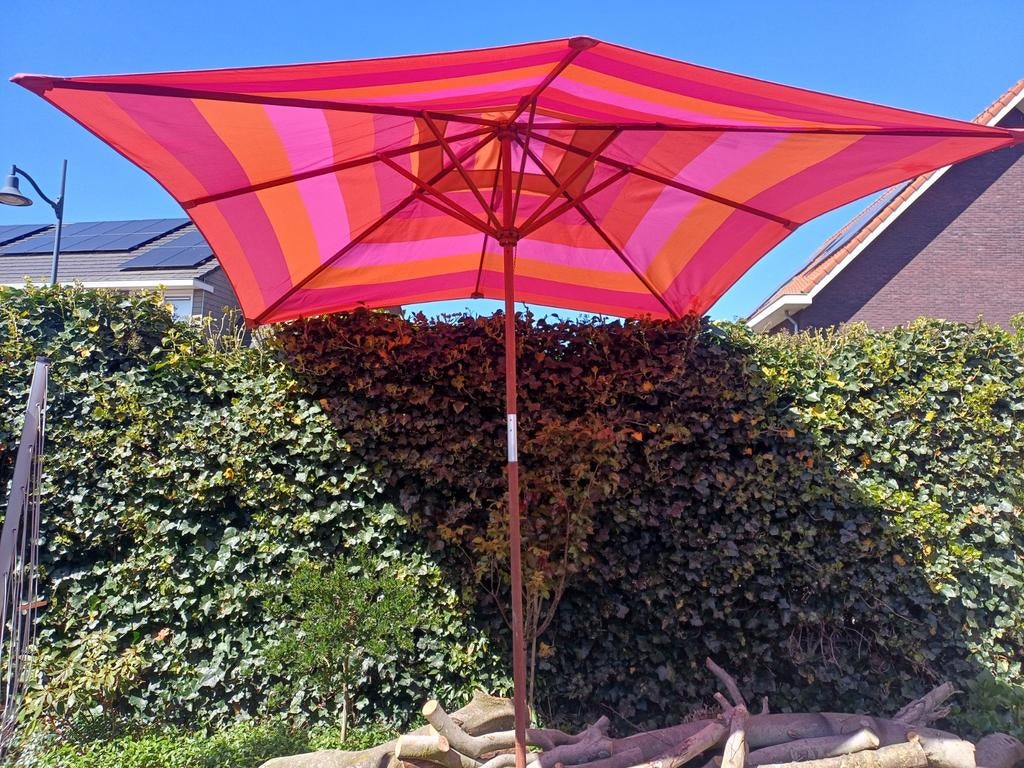 Parasol 2,5x2,5 m, Tuin en Terras, Parasols, Ophalen, 2 tot 3 meter, Zo goed als nieuw, Waterdicht