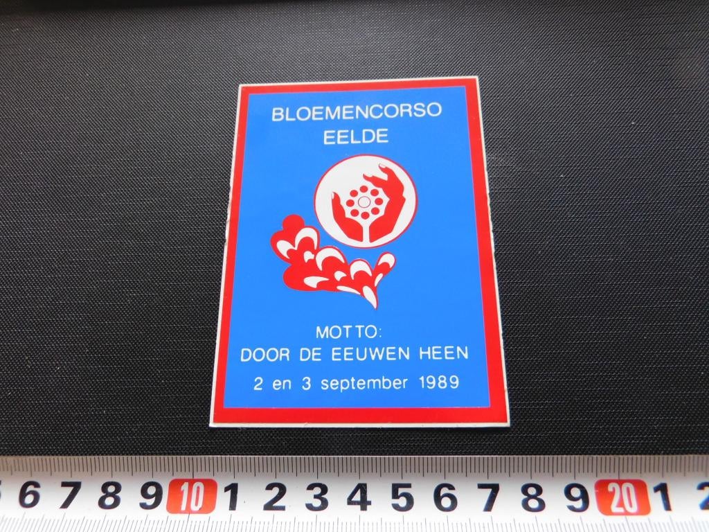 sticker Eelde Bloemencorso 1989 *, Ophalen, Zo goed als nieuw
