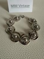 H065/Vintage Zilveren TEKA prachtige SpaceAge Stijl armband, Gebruikt, Verzenden, X, Zilver