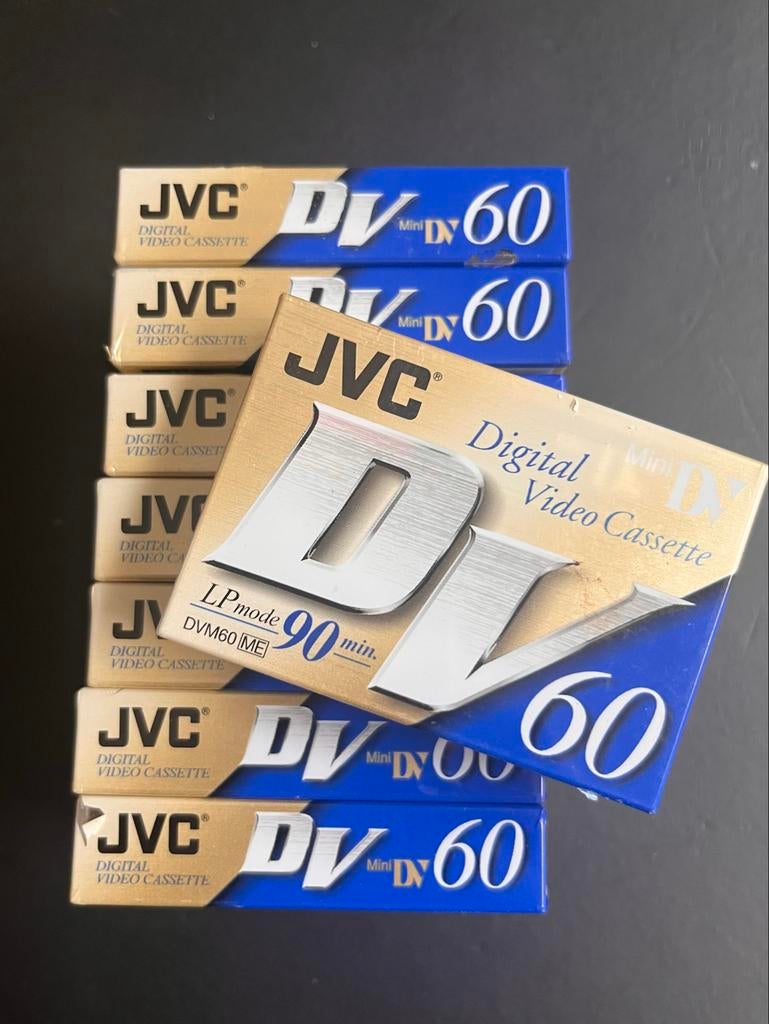 JVC Digital Video Cassettes MiniDV 60 min (verzegeld), Mini dv, JVC, 20x of meer, Nieuw