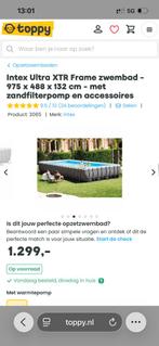 T.e.a.b : Intex Ultra XTR Frame zwembad 975 x 488 x 132 cm, Tuin en Terras, Zwembaden, Gebruikt, 300 cm of meer, Rechthoekig, Ophalen