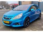 Opel Corsa 1.6-16V T OPC Recaro 192PK Camera, Auto's, Gebruikt, Zwart, Blauw, Leder en Stof
