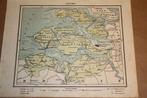 Antieke provinciekaart - Zeeland - Circa 1920, Gelezen, Ophalen of Verzenden, Landkaart, 1800 tot 2000