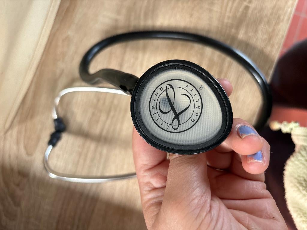 3M Littmann Master Cardiology Stethoscoop Zwart Staal, Ophalen of Verzenden, Gebruikt