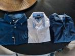 3 tommy hilfiger overhemden maat M, Ophalen of Verzenden, Zo goed als nieuw, Blauw