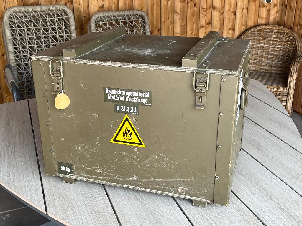 Petromax houten kist druklampen, Ophalen