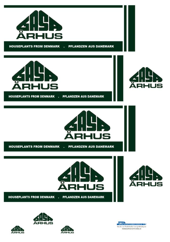 Vrachtauto decal 1:50 Gaza Arhus Denemarken ( combi ), Verzenden, Nieuw, Bus of Vrachtwagen, Overige merken