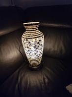 Mooie lamp vaas met verlichting zilver mozaïek, Ophalen, Zo goed als nieuw, Overige materialen, Minder dan 25 cm