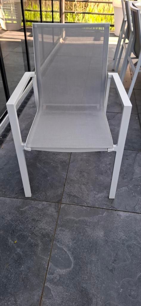 8 Hartman stapel stoelen aluminium, Ophalen, Gebruikt, Kunststof