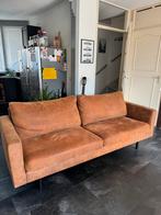 Leen Bakker Collin 2,5-zits bank - Cognac suède-look, Ophalen, Gebruikt, Driepersoons, 75 tot 100 cm