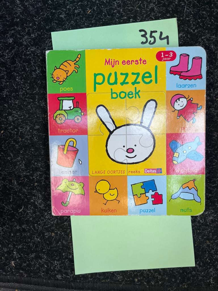 Mijn eerste puzzelboek - Lange Oortjes reeks Deltas, Ophalen of Verzenden, Zo goed als nieuw, Uitklap-, Voel- of Ontdekboek, 1 tot 2 jaar