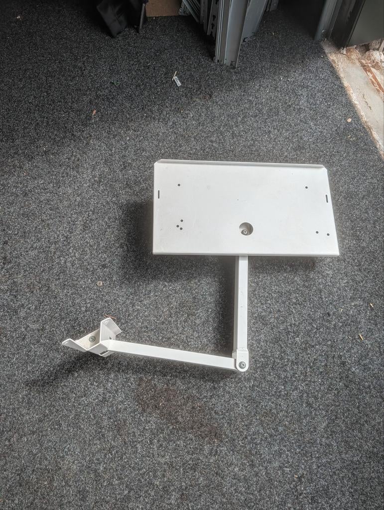 Witte TV Beugel met Plateau - 50x27cm, Arm 70cm, Ophalen of Verzenden