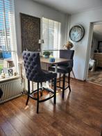 Riviera maison wooster street bartafel en 2 leren barstoelen, Ophalen, Zo goed als nieuw