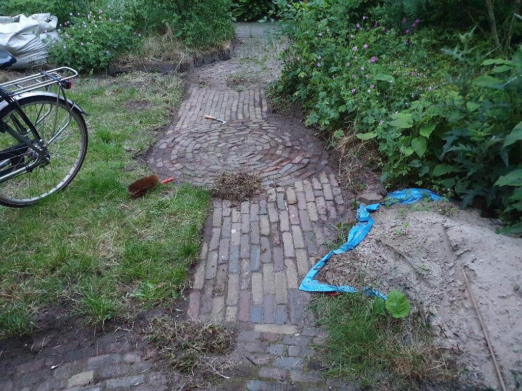 Oude gebakken waaltjes, Tuin en Terras, Tegels en Klinkers, Ophalen, Overige materialen, Gebruikt, Klinkers