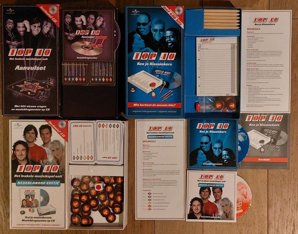 Top 40 Muziekspellen - diverse edities, Hobby en Vrije tijd, Gezelschapsspellen | Bordspellen, Ophalen of Verzenden, Zo goed als nieuw