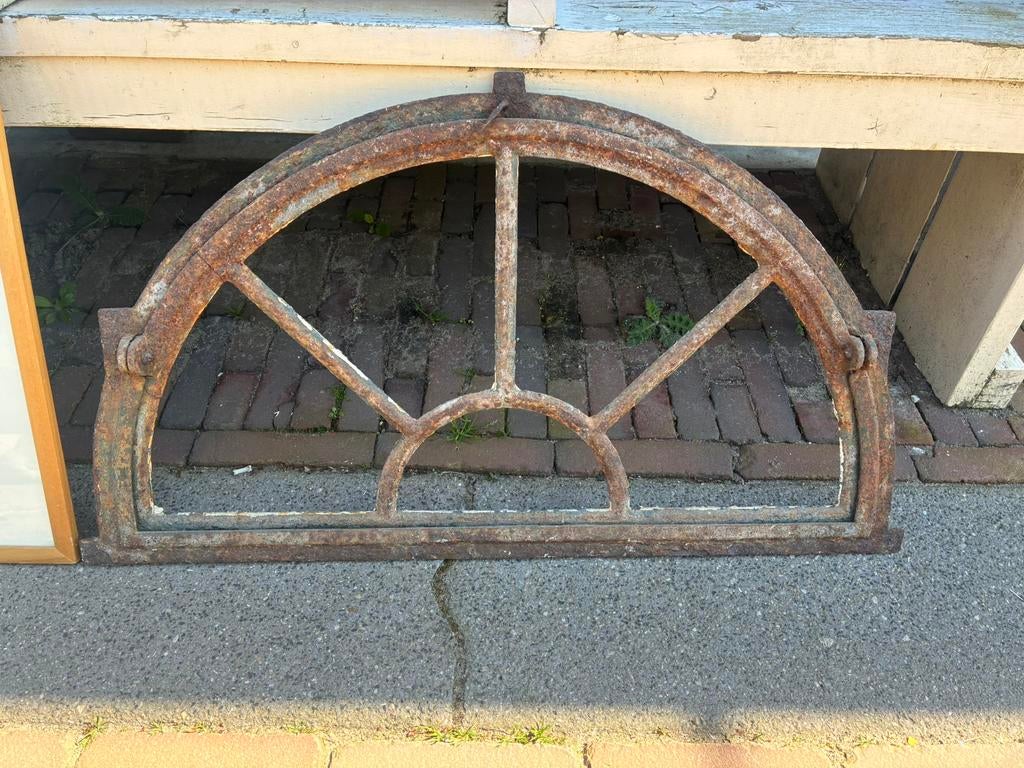 Gietijzeren stalraam, Doe-het-zelf en Verbouw, Glas en Ramen, Gebruikt, Minder dan 80 cm, Minder dan 80 cm, Overige typen