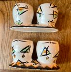 ‼️Art Deco handbeschilderde dubbele eierdopjes, Ophalen of Verzenden