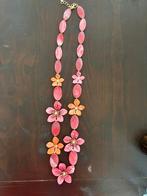 Nieuw lang koraal bloemen ketting, Ophalen of Verzenden, Nieuw, Overige kleuren, Kunststof