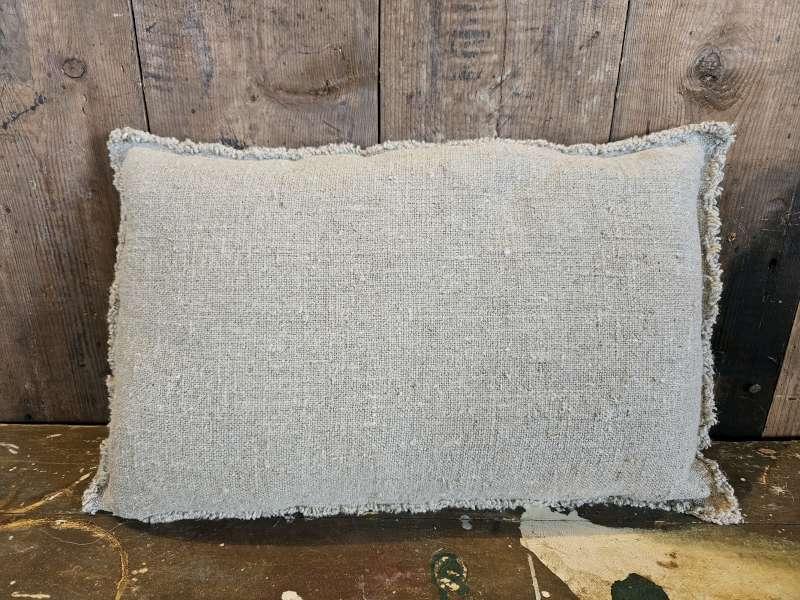 linnen kussen ``WOONWINKEL RUSTIEK``, Ophalen of Verzenden, Nieuw, Overige kleuren, Rechthoekig