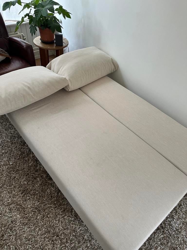 Comfortabele slaapbank met gebruikssporen, Ophalen, Gebruikt, Beige, Tweepersoons