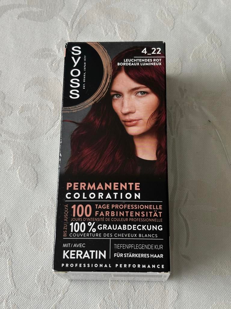 Syoss Permanente Coloratie - Leuchtendes Rot 4_22, Ophalen of Verzenden, Nieuw, Overige typen