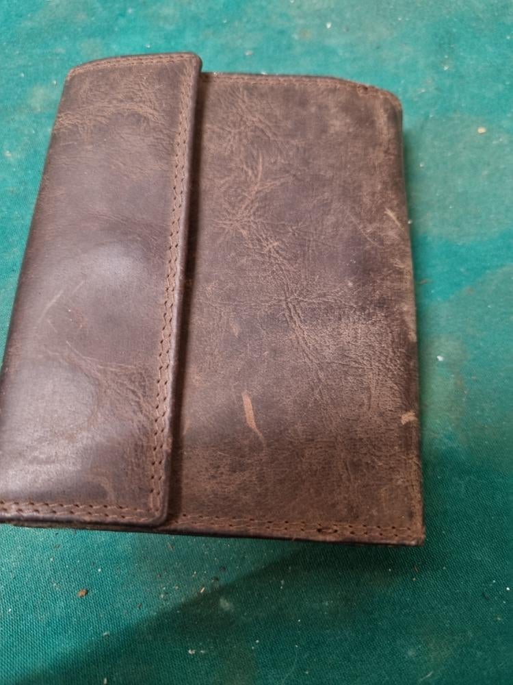 heren portemonee bruin leer, Sieraden, Tassen en Uiterlijk, Portemonnees, Ophalen of Verzenden, 'T Olde Gre-j, Info@toldegrej.nl