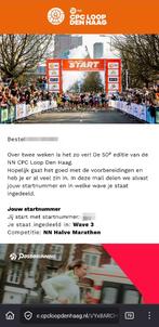 CPC halve marathon startbewijs, Overige typen, Nieuw, Hardlopen, Ophalen