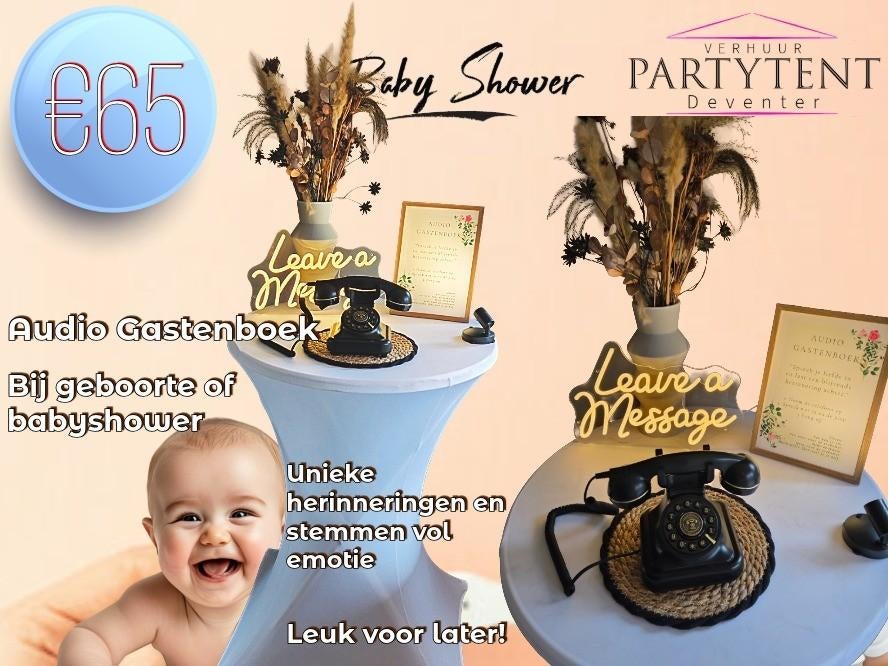 Audio Gastenboek huren voor babyshower of feest, Ophalen, Nieuw, Overige