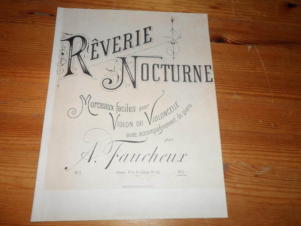 A. Faucheux - nocturne, Gebruikt, Klassiek, Ophalen of Verzenden, Viool of Altviool