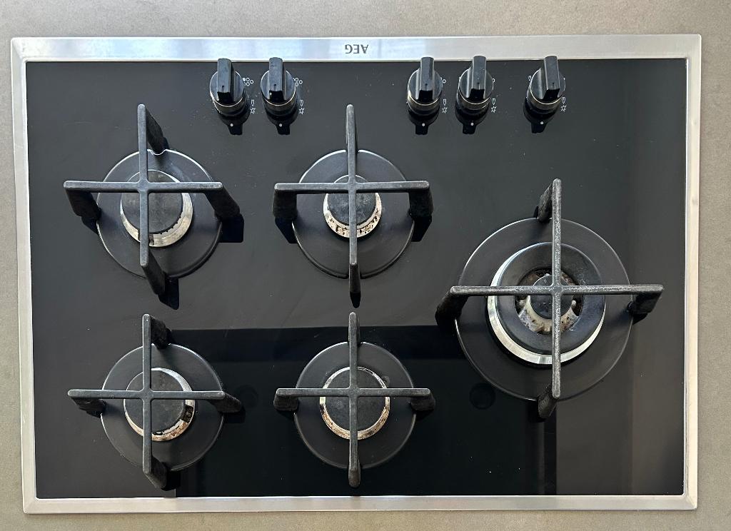 AEG kookplaat (gas) HG795550XB, Ophalen, Zo goed als nieuw, Inbouw, Gas