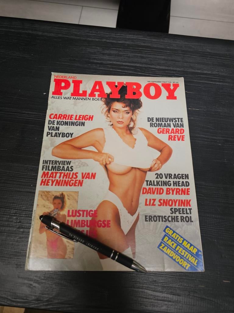 Playboy Nederland - September 1986 - Carrie Leigh, Ophalen of Verzenden, Gelezen, Overige typen