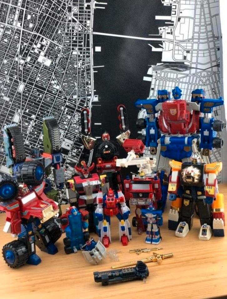 Vintage Transformers Armada Optimus Megatron 8 Extra Robots, Verzamelen, Transformers, Gebruikt, Overige generaties, Overige rassen