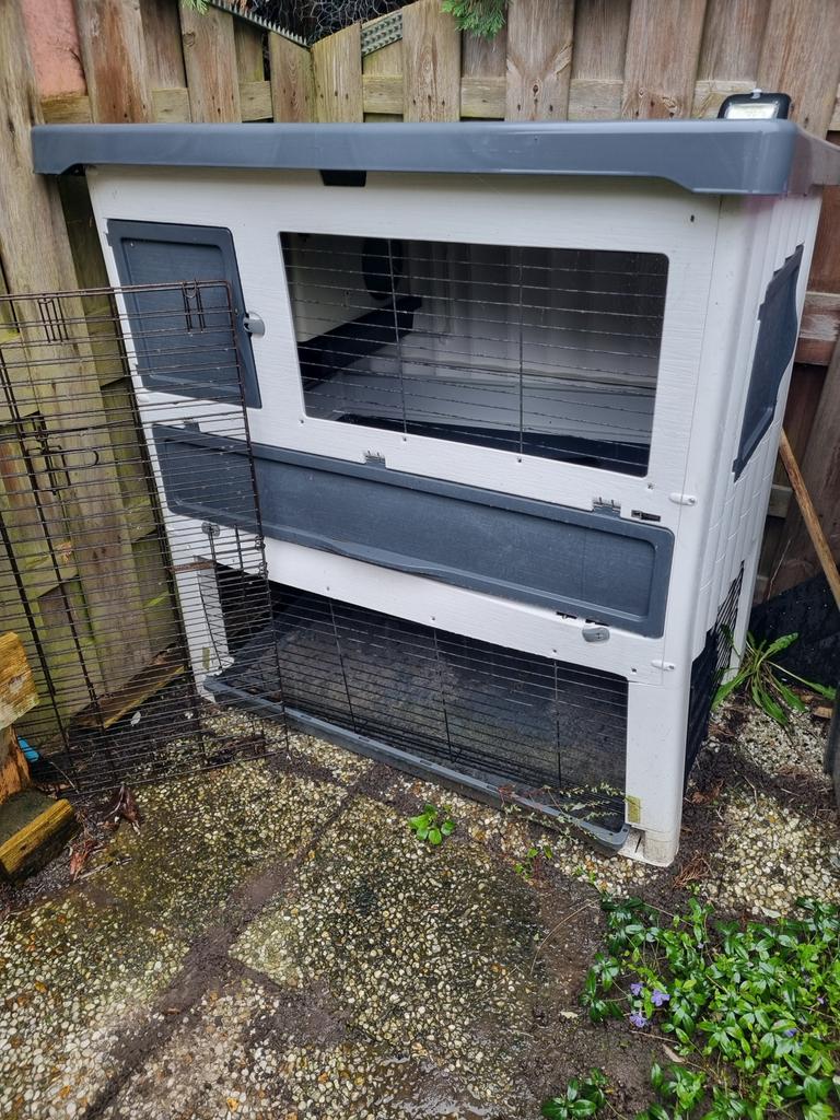 Konnijnenhok, Dieren en Toebehoren, Knaagdieren en Konijnen | Hokken en Kooien, 110 cm of meer, Ophalen of Verzenden, Zo goed als nieuw