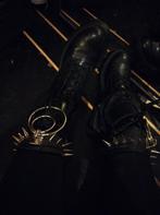 Ankle cuffs, Sieraden, Tassen en Uiterlijk, Armbanden, Ophalen of Verzenden, Zo goed als nieuw, Zwart, Leer