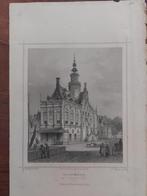 135 / Bolsward - staalgravure van Terwen uit 1860, Ophalen of Verzenden