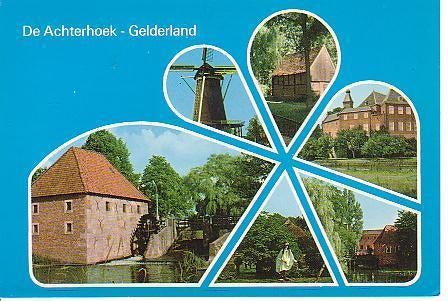 Ansichtkaart	Achterhoek	6-luik, Verzenden, 1960 tot 1980, Gelopen, Gelderland